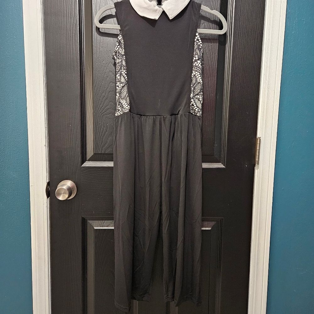 Weissman NWOT child medium black romper dance costume contemporary solo lyrical
